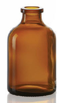 100 ml injectieflacon, amber, type 3 geblazen glas