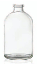 50 ml injectieflacon, helder, type 1 geblazen glas